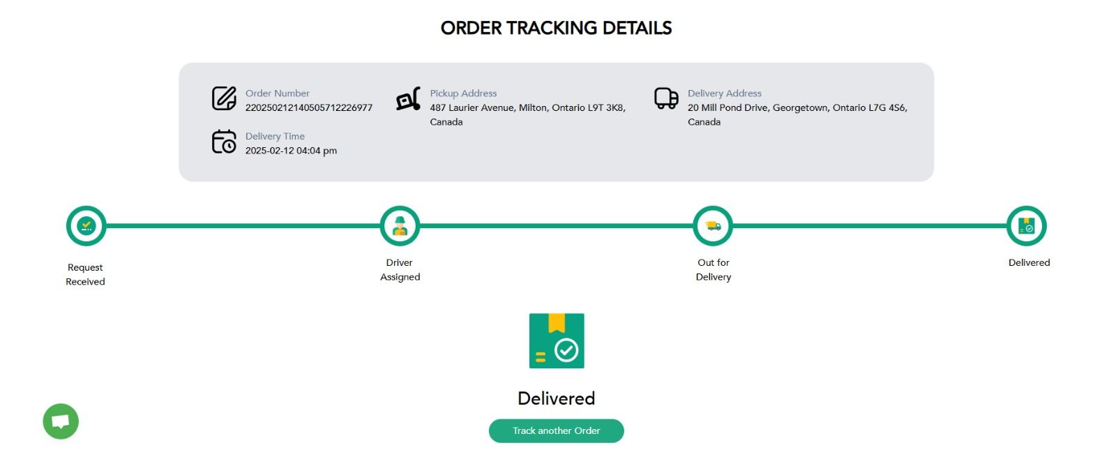 Order Tracking